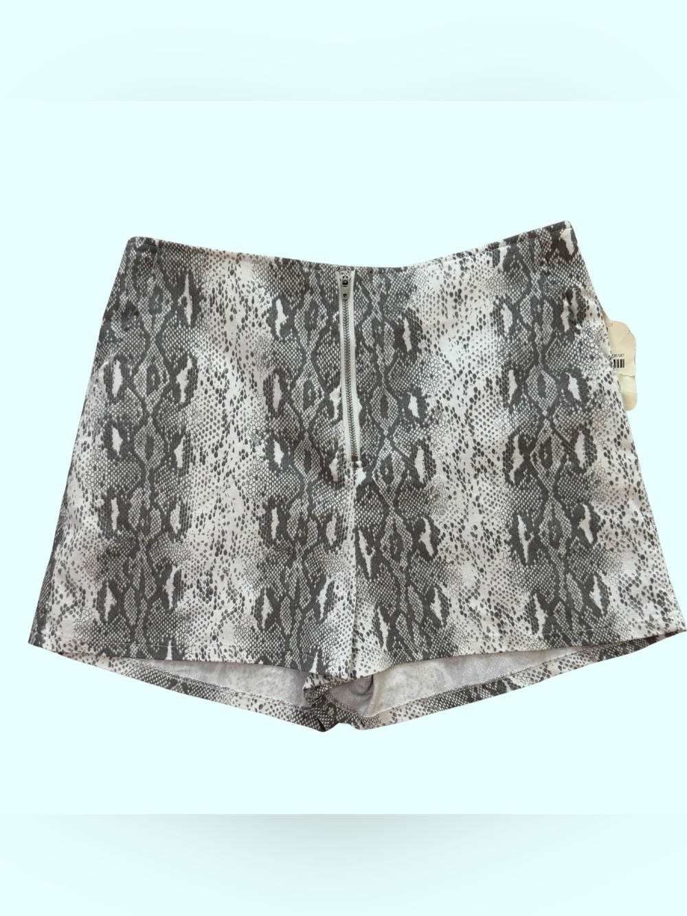 NWT Anthropologie Gray Snake-Print High Waist Shorts
